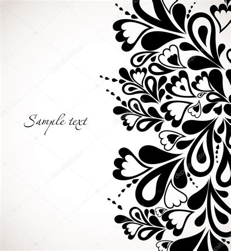 Retro Black Floral Design Abstract Vector — Stock Vector © Emaria 4980069