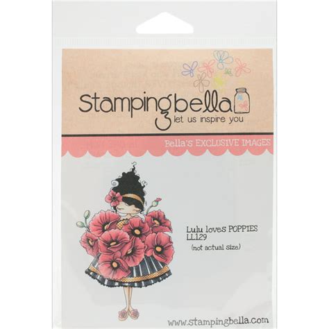 Stamping Bella Ll129 Lulu Loves Poppies Cling Rubber Stamp 65 X 45