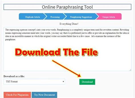 This article rewriter will not only help you in creating one of a kind but rather much readable content as compared to other article spinners that you may find on the internet. Best Paraphrasing Tool | 100% Free Paraphrase | SEOMagnifier