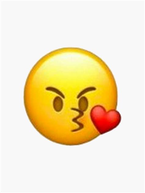 Angry Kiss Emoji Sticker By Memesgalore Redbubble
