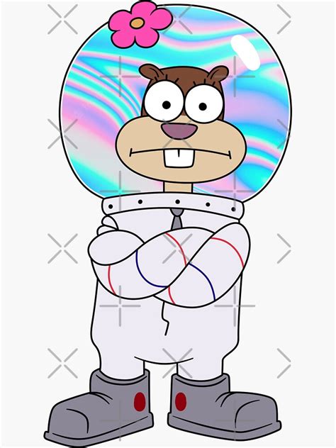 Squirrel Sandy Cheeks From Spongebob Stands With His Hands Folded