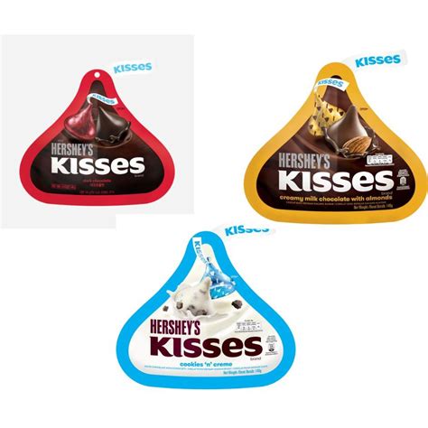 Iconic Hersheys Kisses Cookies And Cream Dark Chocolate Creamy Milk