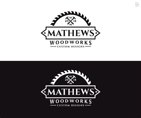 Bold Conservative Woodworking Logo Design For Mathews Woodworks By D