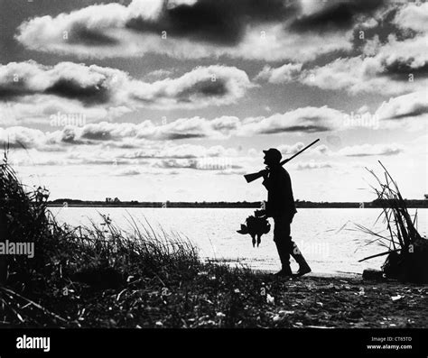 Duck Hunter Silhouette High Resolution Stock Photography And Images Alamy