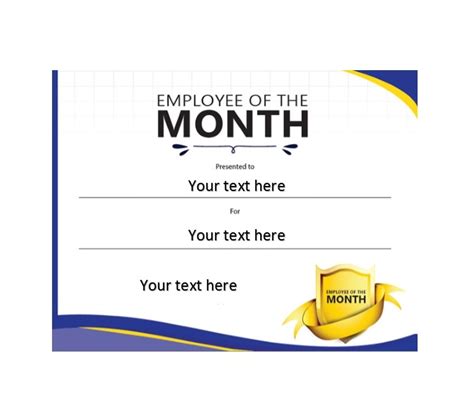 Employee Of The Month Free Printable Template Printable Templates