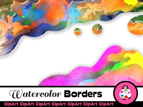 Watercolor Page Border Splashes Teaching Resources