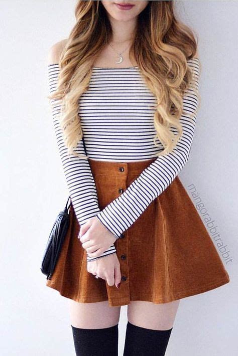 24 Super Cute Outfits For School For Girls To Wear This Fall Skirt