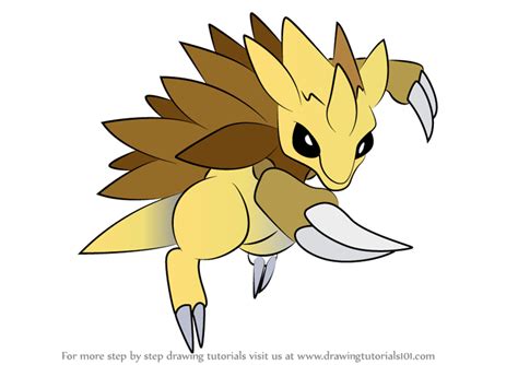 Learn How To Draw Sandslash From Pokemon Pokemon Step By Step