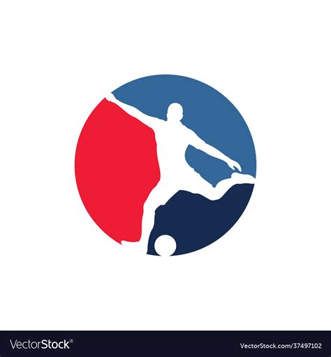 Soccer Logo Design Creative Football Royalty Free Vector