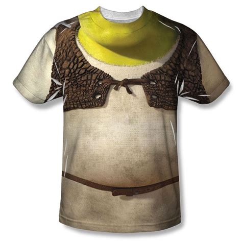 Details About Shrek Ogre Costume Sublimation Licensed Adult T Shirt