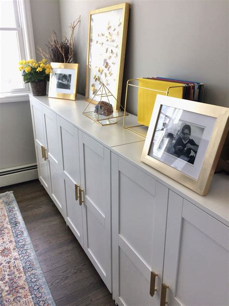 Small Living Room Storage Cabinet Ikea Brimnes Cabinets With Gold Pulls