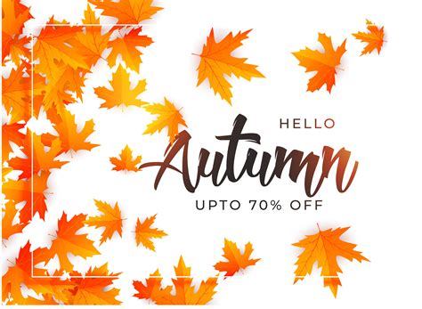 Beautiful Autumn Leaves Background Template Download