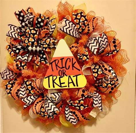 Candy Corn Wreath Halloween Wreath Candy Corn Wreath Wreaths