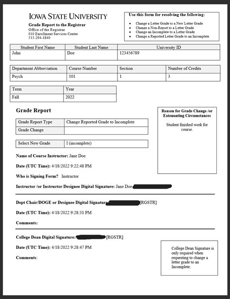 Grade Report To The Registrar Tutorial The Office Of The Registrar Iowa State University