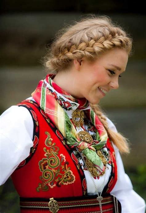 Norwegian Women God Bless Traditional Dresses Beauty Womens