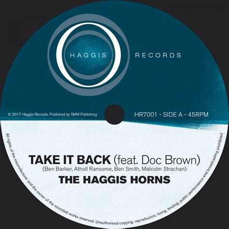 45 Live The Haggis Horns Take It Back Haggis Records
