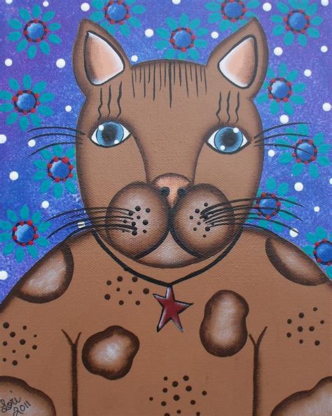 Brown Cat Painting By Lori Everett Fine Art America