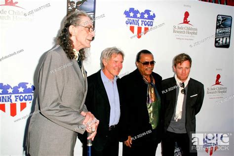 Peter Mayhew Harrison Ford Billy Dee Williams And Ewan Mcgregor At