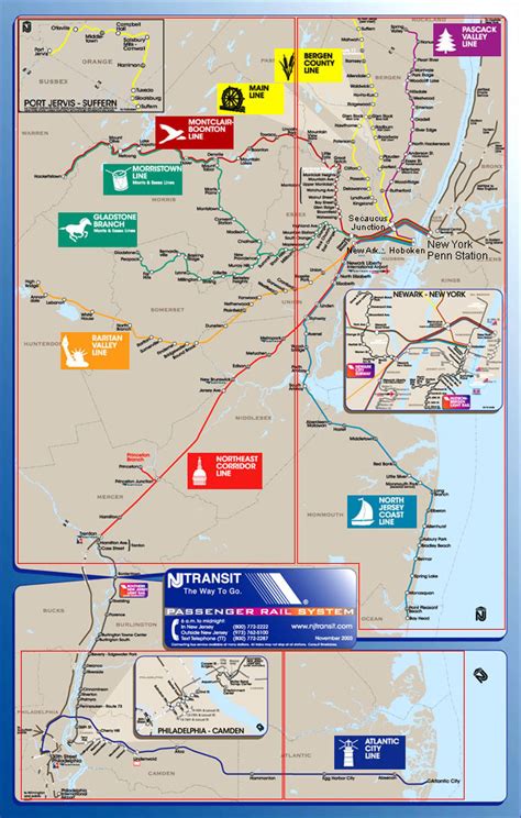 City Of New York New York Map New Jersey Transit Route Map