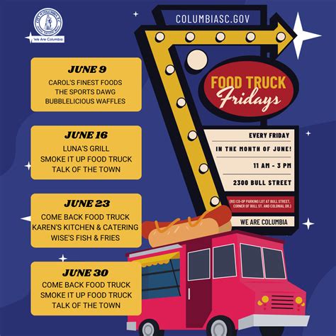 Jump Into June With Citys Food Truck Fridays City Of Columbia