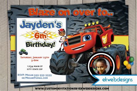 On a given day, i could be doing what is one of the most challenging aspects of your job? Blaze and the Monster Machines Birthday Invitations ...