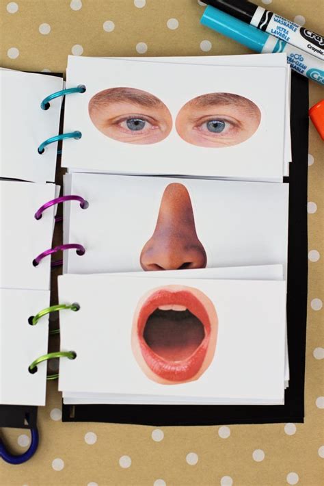Creating Your Own Funny Faces Flip Book Flip Books Babysitting