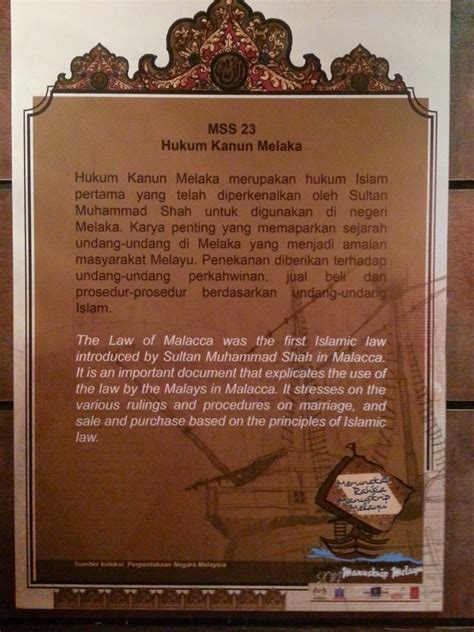Hukum kanun melaka online worksheet for form 4. Diari Si Ketam Batu: Pameran Antarabangsa Manuskrip Melayu ...