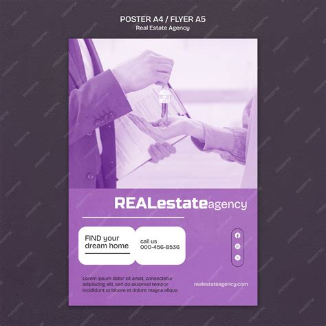 Premium Psd Flat Design Real Estate Poster Template