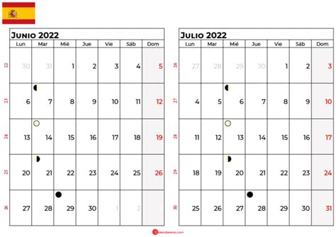 Descargar Calendario Junio 2022 España Para Imprimir