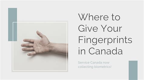 Where To Give Your Fingerprints In Canada