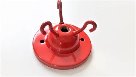 75 results for vintage ceiling lights fittings. Red 3 hook ceiling plate for light fitting