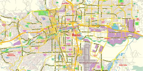 Our city map of vadodara (india) shows 5,138 km of streets and paths. Reno Nevada US Map Vector Exact City Plan Low Detailed ...