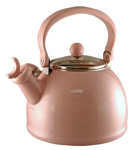 Pearl Pink Stainless Steel Whistling Tea Kettle Whistling Tea Kettle