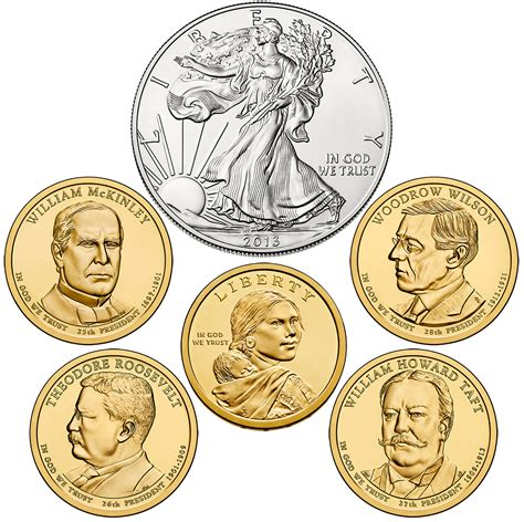 2013 United States Annual Uncirculated Dollar Coin Set Xa5 Ebay