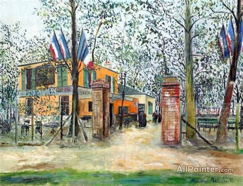 Maurice Utrillo La Guingette In Montmartre Oil Painting