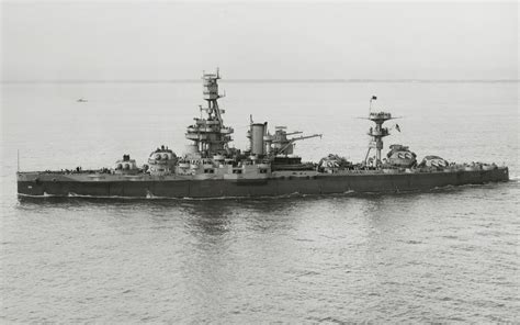 New York Class Battleship Uss Texas Bb 35 With Her 10 14 Inch Guns