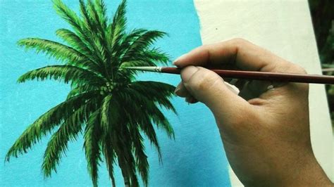 Youtube Palm Trees Painting Tree Painting Flower Painting