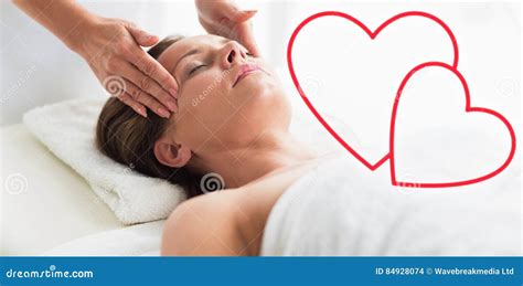 composite image of forehead massage woman love hearts stock illustration illustration of