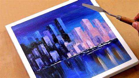 Cityscape Painting Tutorial For Beginners Easy Step By Step