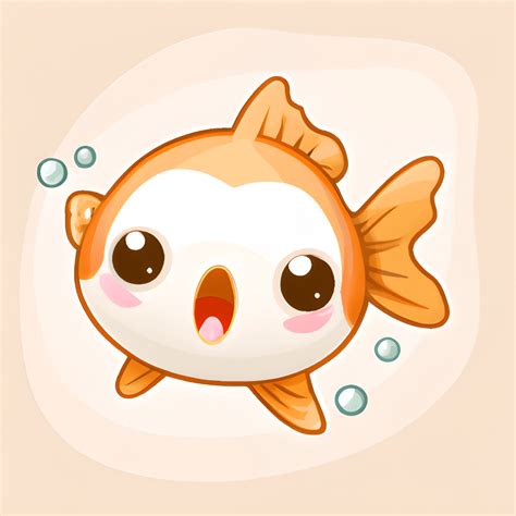 Kawaii Chibi Goldfish Graphic · Creative Fabrica
