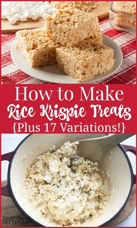 Basic Rice Krispie Treats Recipe And 17 Rice Krispie Treat Variations