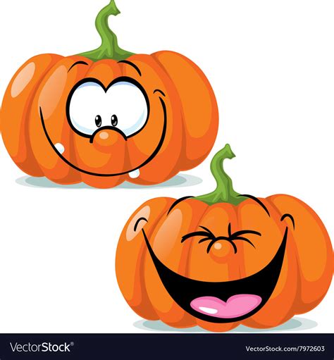 Funny Pumpkin Character Royalty Free Vector Image