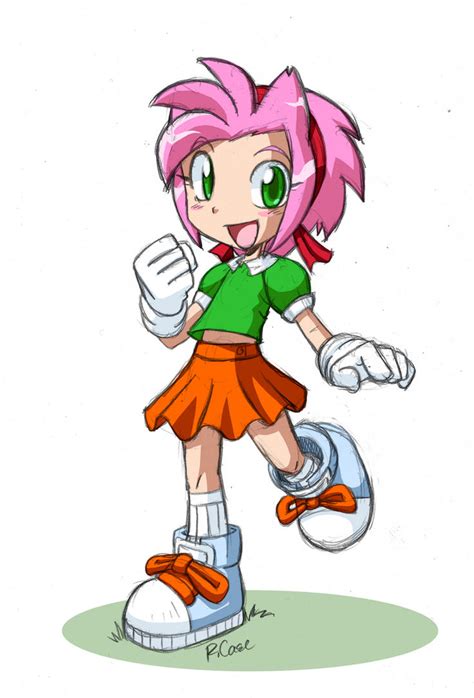 human amy rose by rongs1234 on deviantart