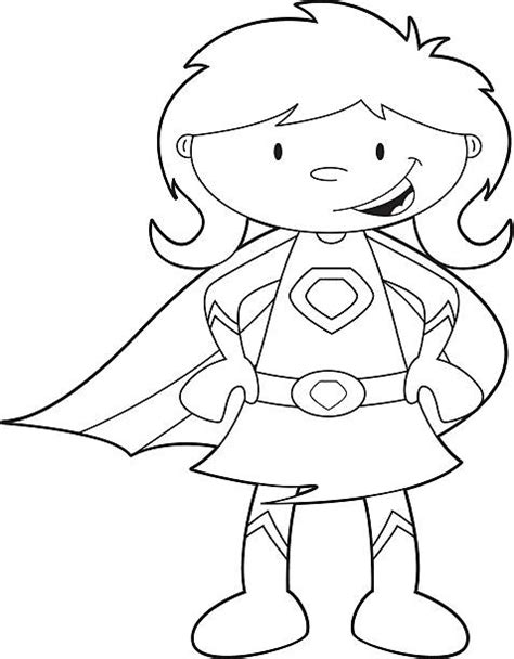 Superhero Outline Clip Art Vector Images And Illustrations Istock