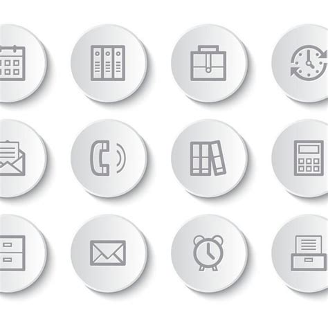 Businessoffice Button Icon Collection 10825 Dryicons