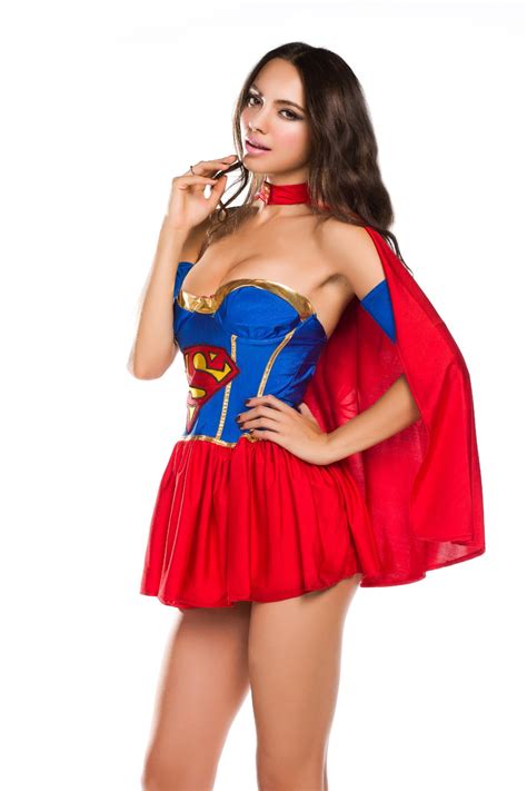 New 2014 Women S Adult Classic Halloween Costumes Sexy Super Girl Hero