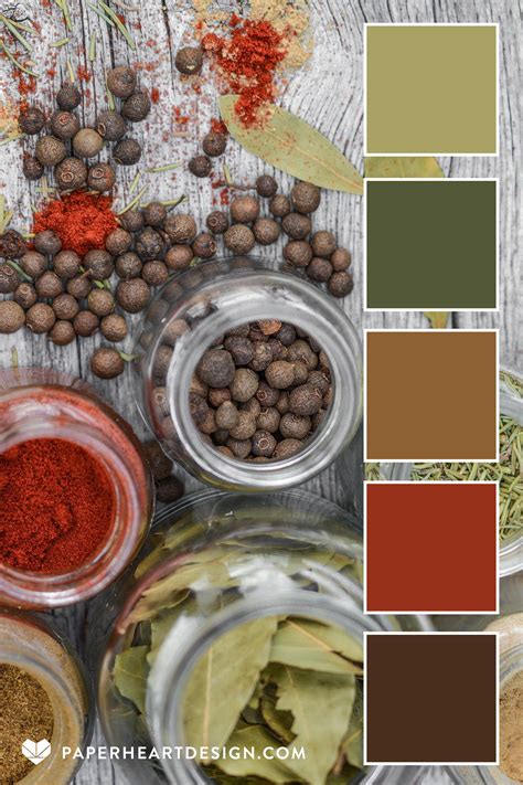Color Palette: Herbs + Spices Earth Tones — Paper Heart Design