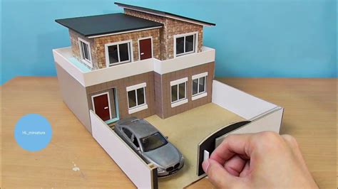 Cardboard House Model Making Diy Mini House Design Youtube