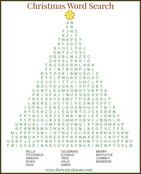 Free interactive exercises to practice online or download as pdf to print. Christmas word search · The Typical Mom