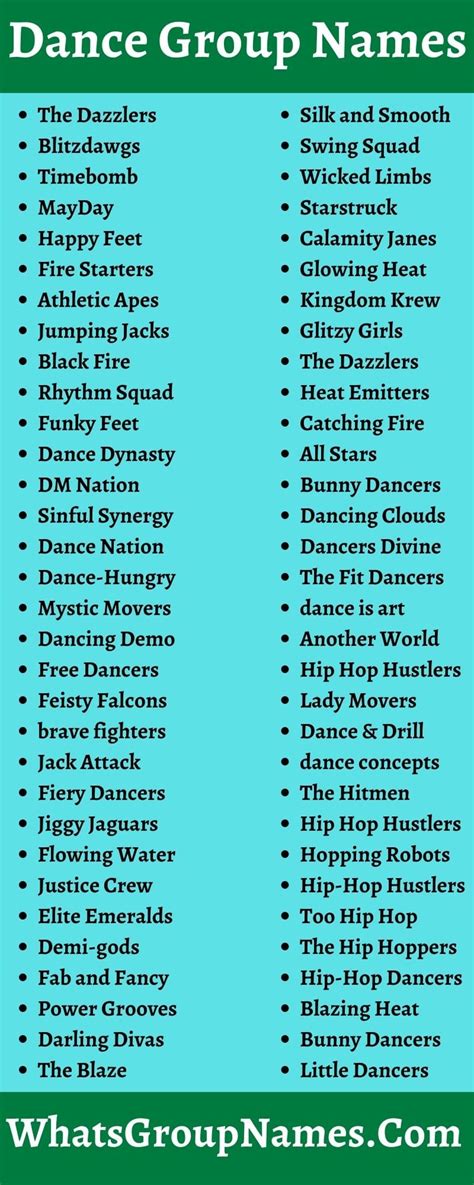 360 Dance Group Names For Any Type Of Dance Group
